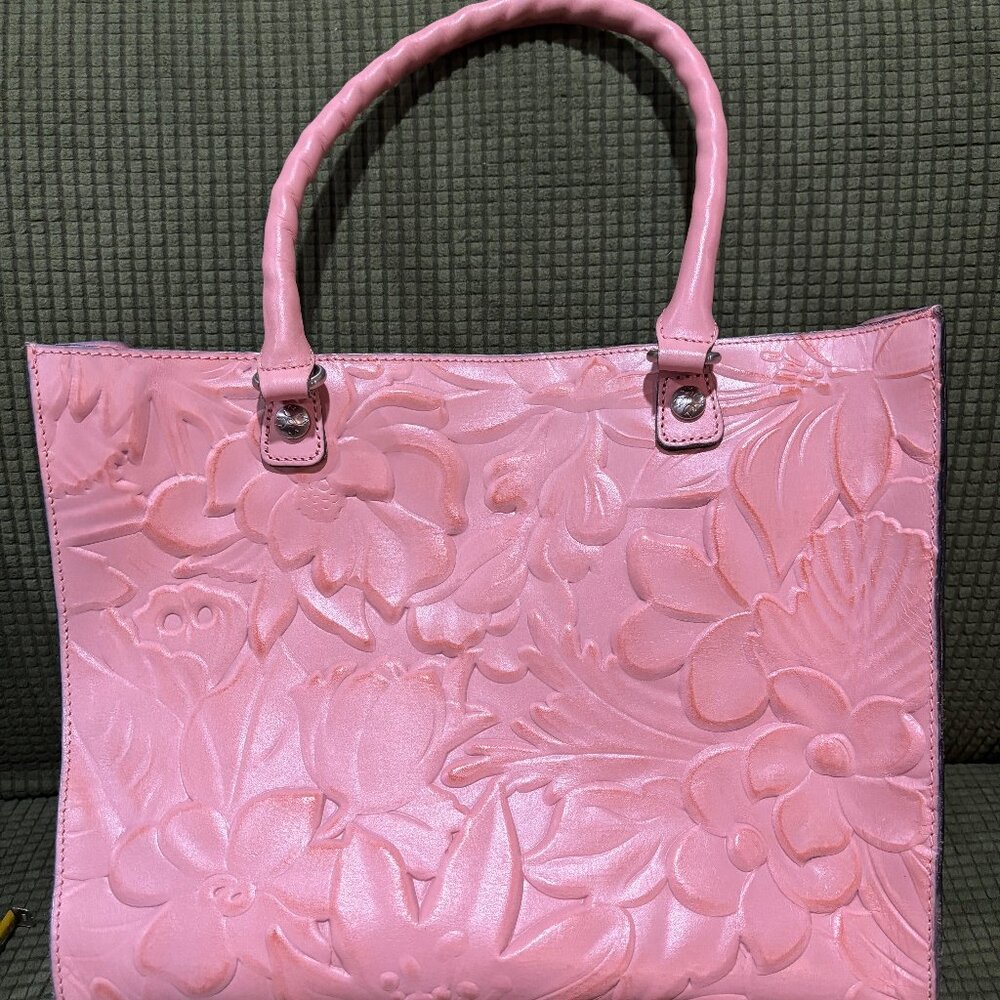 Patricia Nash Floral Tooled Tote Bag